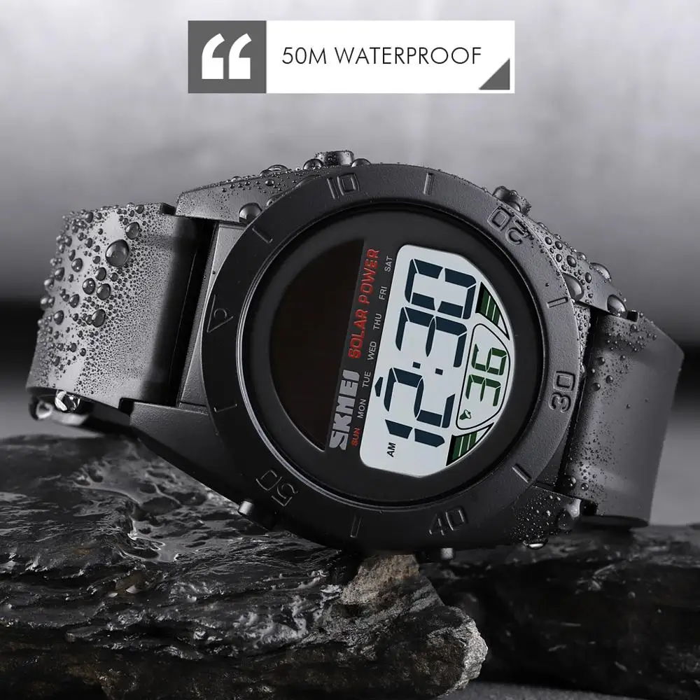 Fashion Military Watches Solar Power Watch Sports Watch Men Wristwatches SKMEI Brand Chrono Alarm LED Digital Waterproof Student
Fashion Military Watches Solar Power Watch Sports Watch Men Wristwatches SKMEI Brand Chrono Alarm LED Digital Waterproof Student