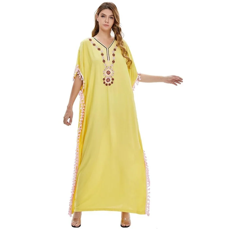 Ramadan Turkey Muslim Dress Women Embroidery Abaya Moroccan Kaftan Islamic Clothing Djellaba Dubai Jilbab Party Vestidos Abayas
Ramadan Turkey Muslim Dress Women Embroidery Abaya Moroccan Kaftan Islamic Clothing Djellaba Dubai Jilbab Party Vestidos Abayas