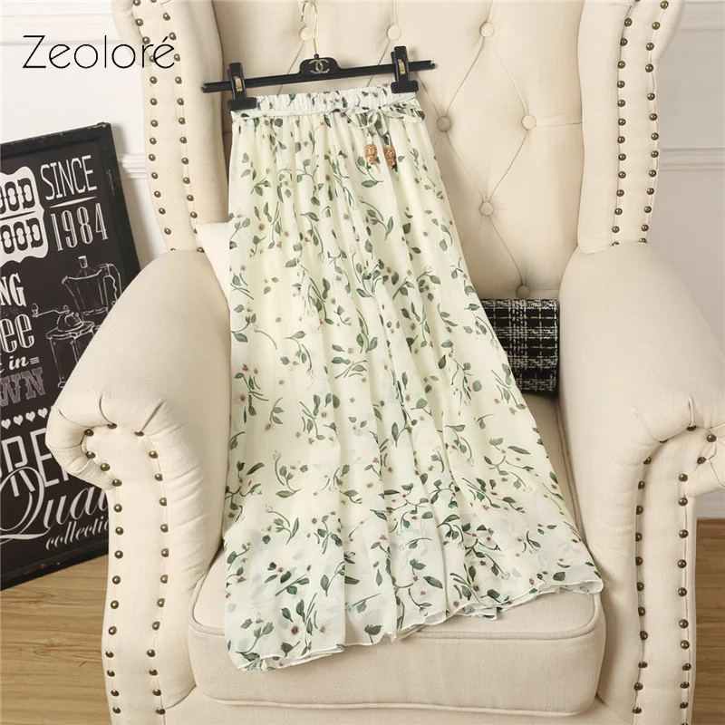 Zeolore Spring Summer Chiffon Mid-length Floral A-line Skirt Women Elegant High Waist long Printed Skirt QT1841
Zeolore Spring Summer Chiffon Mid-length Floral A-line Skirt Women Elegant High Waist long Printed Skirt QT1841