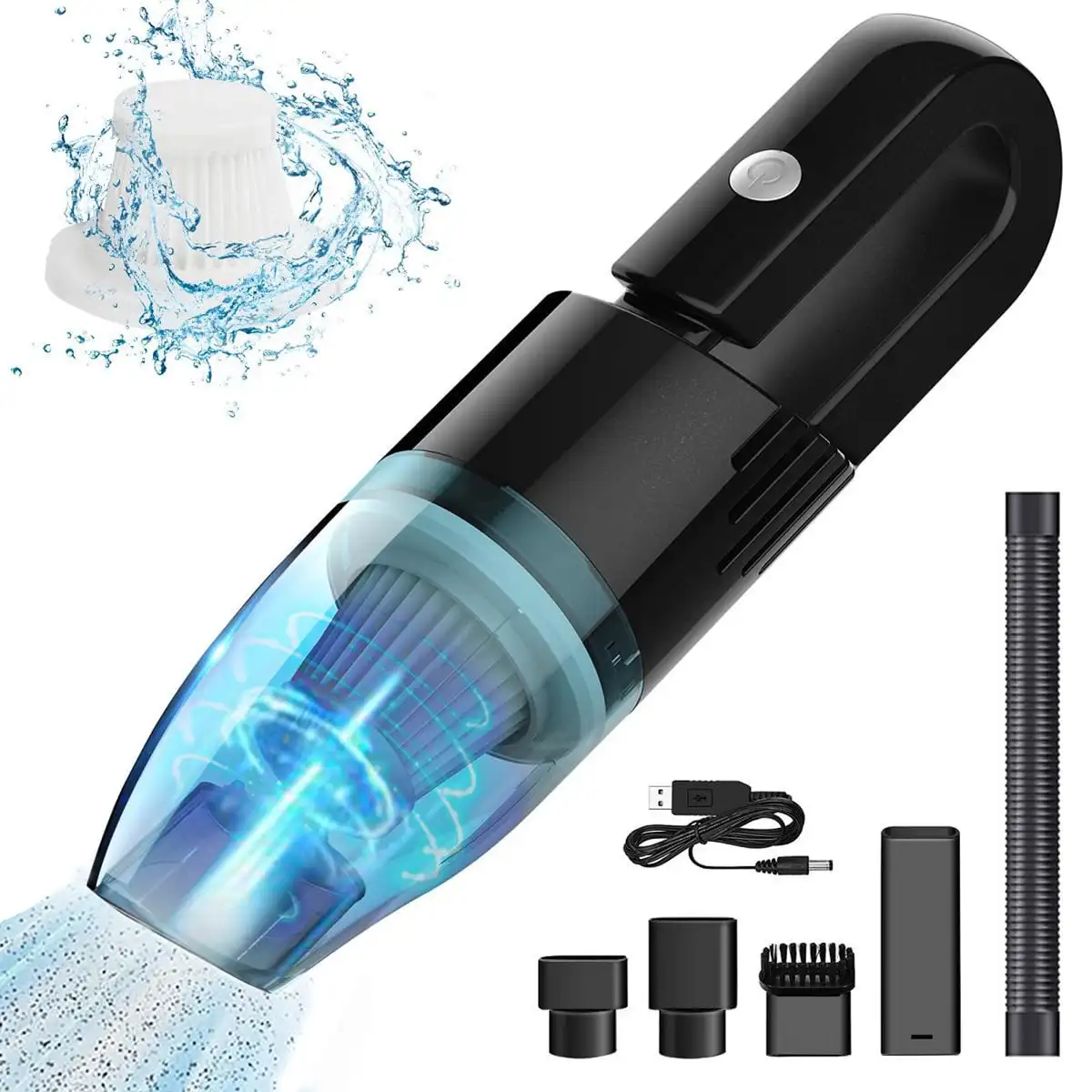Car Vacuum Cordless, 6000Pa Powerful Suction Handheld Vacuum Cleaner, Portabl Rechargeable Hand Vacuum with Washable HEPA Filte
Car Vacuum Cordless, 6000Pa Powerful Suction Handheld Vacuum Cleaner, Portabl Rechargeable Hand Vacuum with Washable HEPA Filte