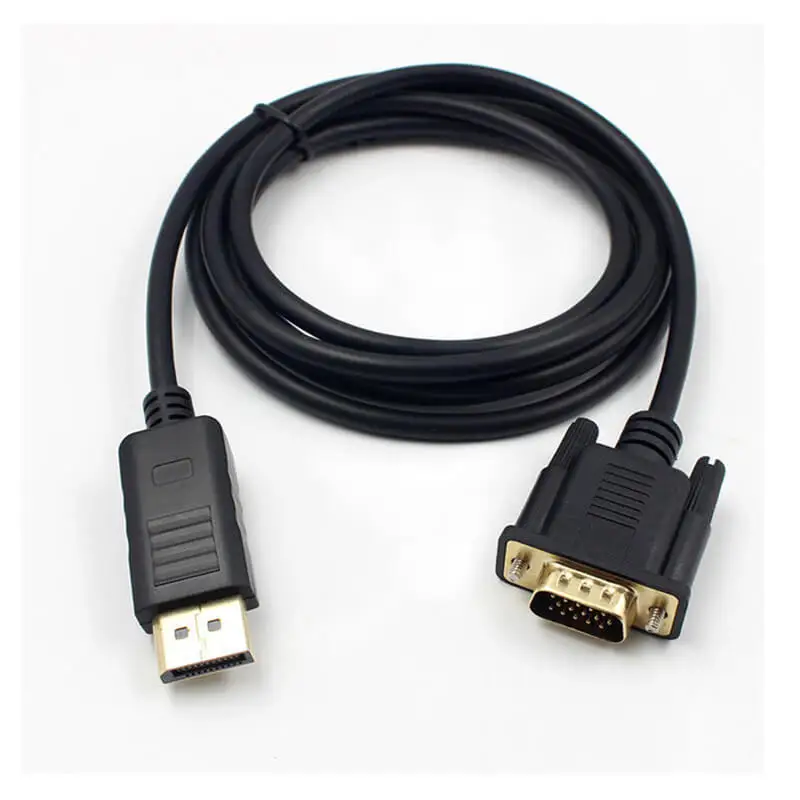 

DP to VGA Cable Male To Male 1.8m Gold Plated Standard DisplayPort interface 1080P HD Video Adapter Cable Suitable For Computer