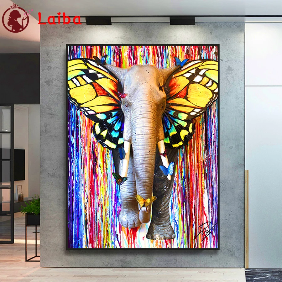 Diamond Painting Colorful Elephants Butterfly Graffiti Art Cross Stitch Diamond Mosaic Embroidery crystal Beaded Handicraft
Diamond Painting Colorful Elephants Butterfly Graffiti Art Cross Stitch Diamond Mosaic Embroidery crystal Beaded Handicraft