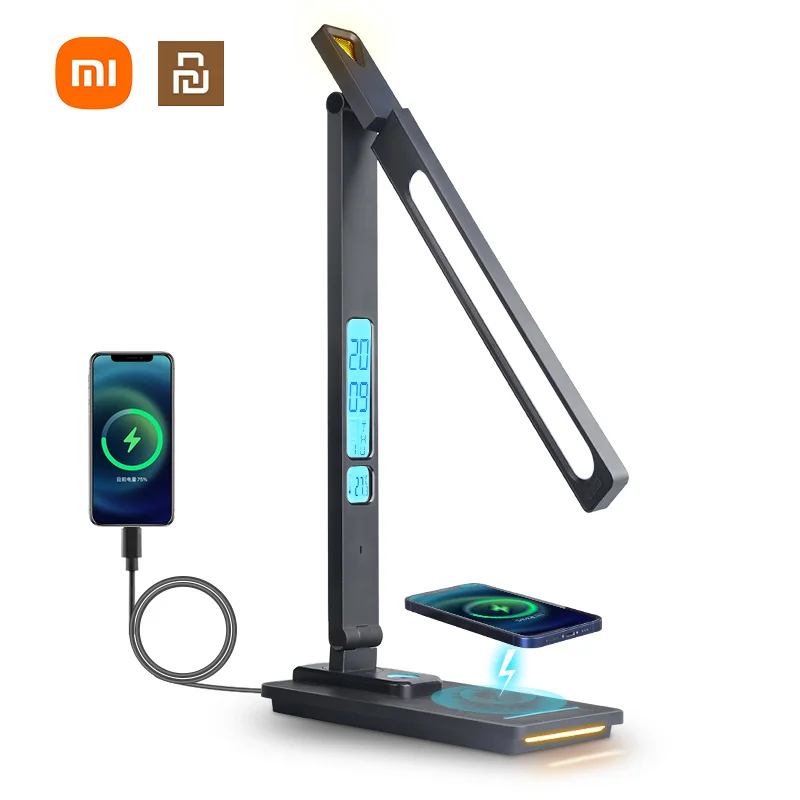 

Xiaomi Youpin New Multi-Function LED Desk Lamp with Screen Clock Calendar Week Temperature Adjustable From Multiple Angles Home