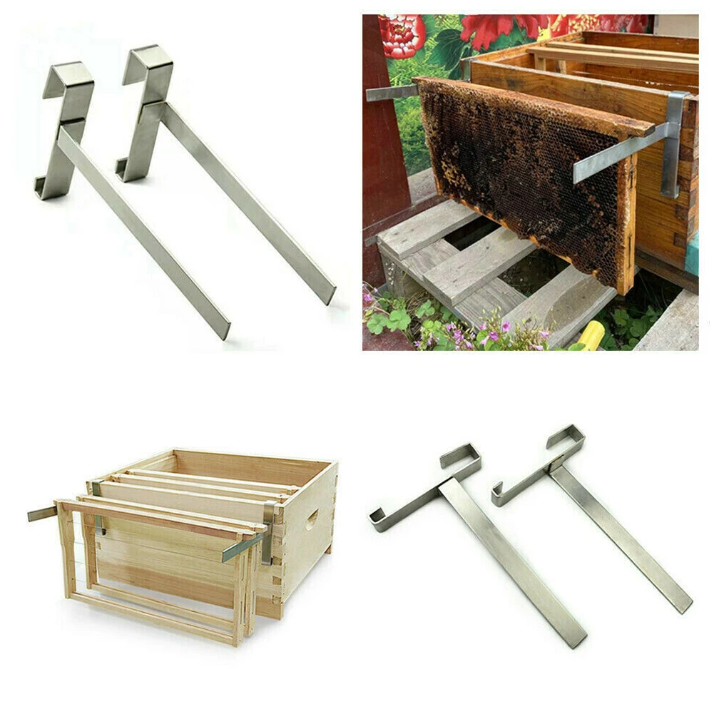 2pcs Beehive Bracket Kit Stainless Steel Frame Bee Hive Perch Beekeeping Tool Equipment Supplies 8.3*6" For Most Wooden Beehives
2pcs Beehive Bracket Kit Stainless Steel Frame Bee Hive Perch Beekeeping Tool Equipment Supplies 8.3*6" For Most Wooden Beehives