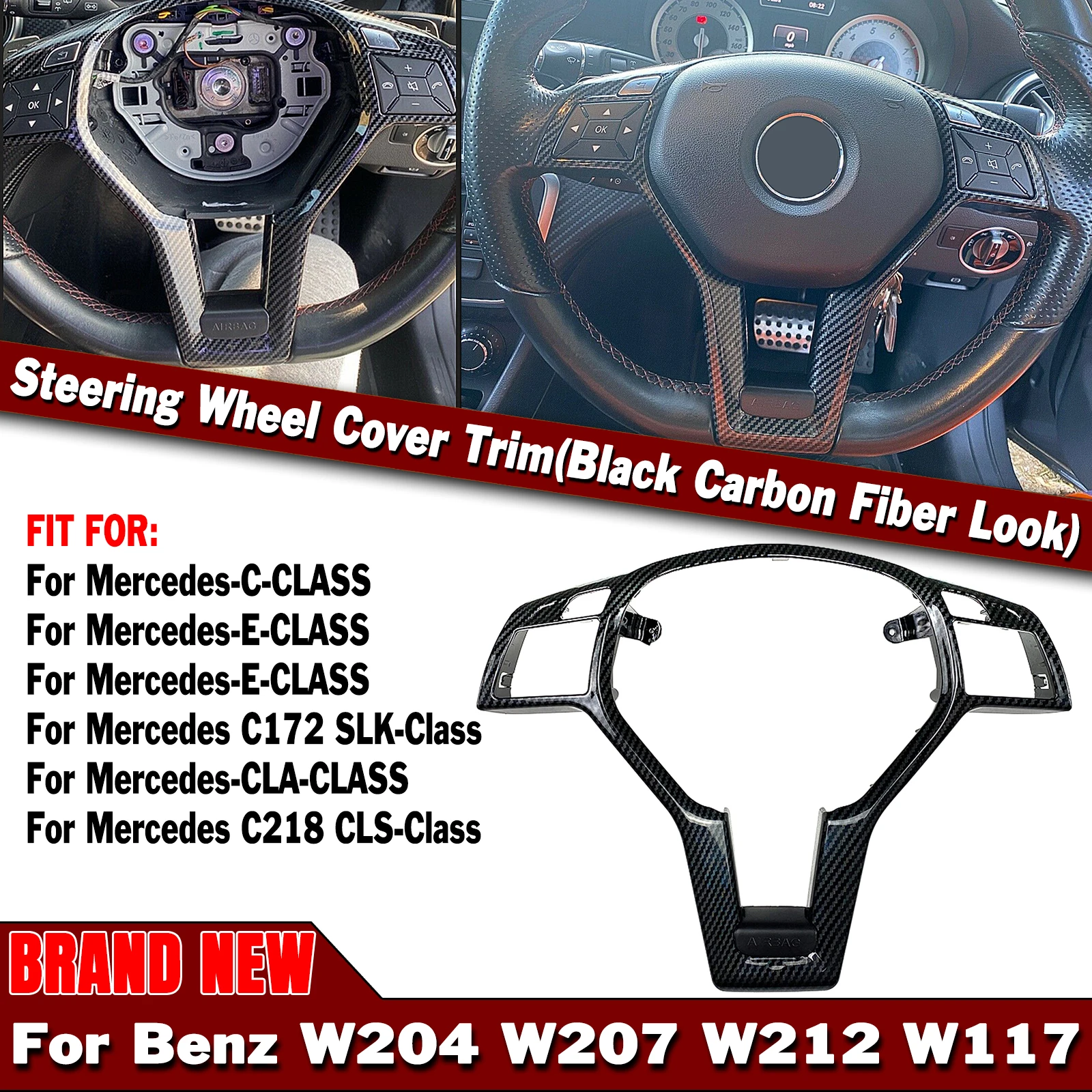 Чехол на руль Mercedes Benz C/E/CLA-CLASS W204 W212 W117 C172 C218 2012-2014 AMG из углеродного волокна/черный/серебристый
Чехол на руль Mercedes Benz C/E/CLA-CLASS W204 W212 W117 C172 C218 2012-2014 AMG из углеродного волокна/черный/серебристый