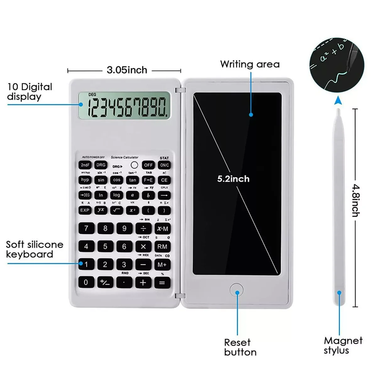 2023New 6.5 Inch Portable Calculator LCD Screen Writing Tablet Folding Scientific Calculator Tablet Digital Drawing Pad With Sty
2023New 6.5 Inch Portable Calculator LCD Screen Writing Tablet Folding Scientific Calculator Tablet Digital Drawing Pad With Sty