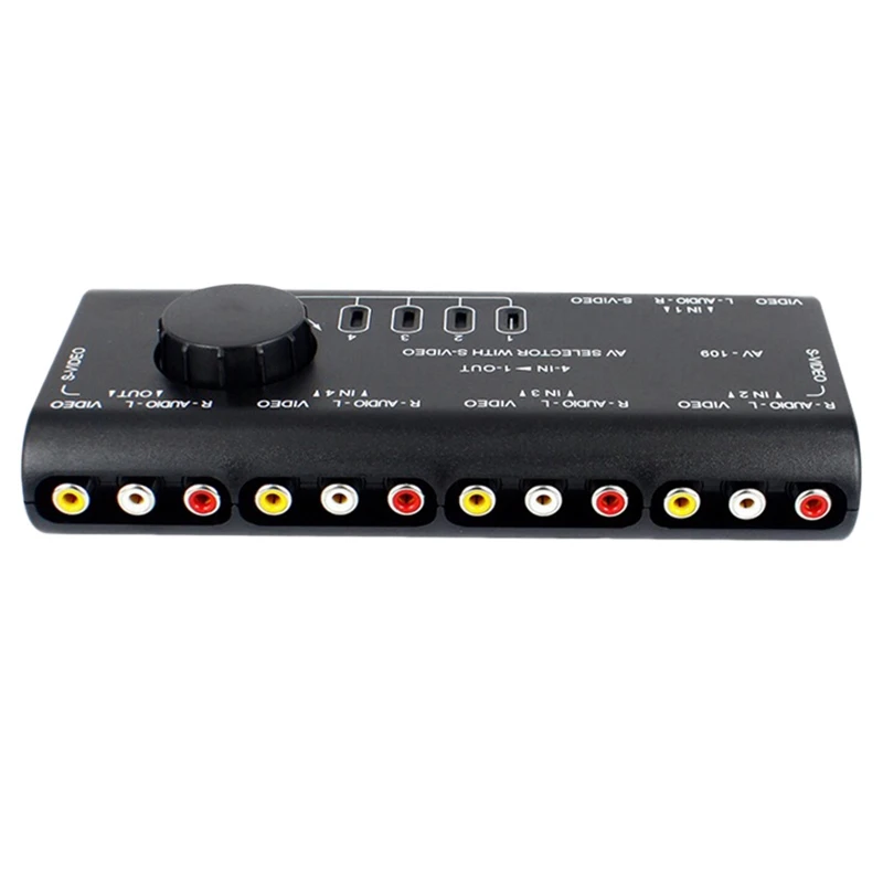 4-In-1 Out AV RCA Switch Box AV Audio Video Switcher 4 Way Splitter, Amplifier Multiple Display Shockproof, Anti - Fall
4-In-1 Out AV RCA Switch Box AV Audio Video Switcher 4 Way Splitter, Amplifier Multiple Display Shockproof, Anti - Fall