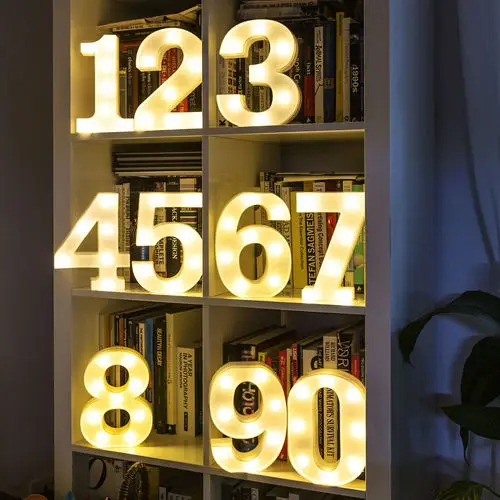 3D LED Night Light Letters 0-9 Number Symbols Wall Hanging Lights Christmas Wedding Birthday Party Holiday Atmosphere Decoration
3D LED Night Light Letters 0-9 Number Symbols Wall Hanging Lights Christmas Wedding Birthday Party Holiday Atmosphere Decoration