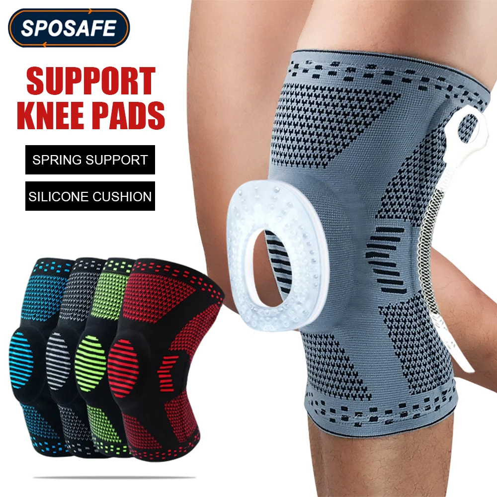 Sports Compression Knee Support Brace Patella Protector Knitted Silicone Spring Leg Pads for Cycling Running Basketball Football
Sports Compression Knee Support Brace Patella Protector Knitted Silicone Spring Leg Pads for Cycling Running Basketball Football
