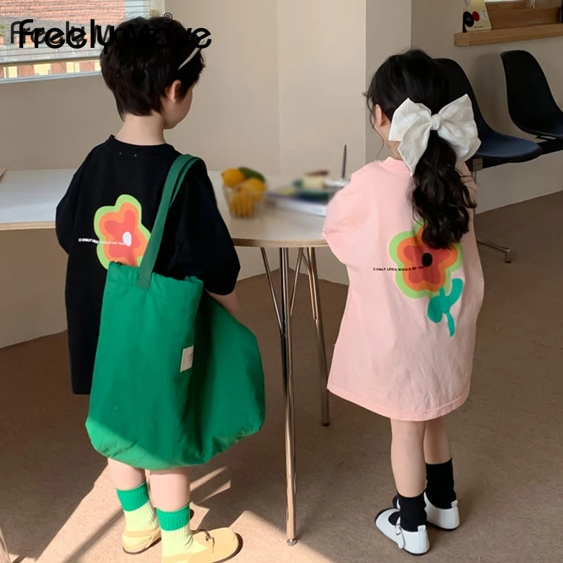 Freely Move New Brand Girls Flower Print T shirt Unisex Solid Tee Clothes Children Pink Black Top For 2 3 4 5 6 7 Years Summer
Freely Move New Brand Girls Flower Print T shirt Unisex Solid Tee Clothes Children Pink Black Top For 2 3 4 5 6 7 Years Summer