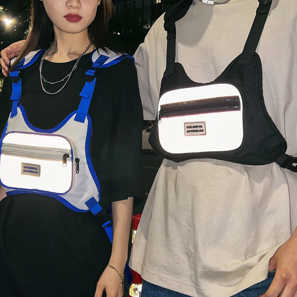 Men Chest Bags Tactical Vest Fashion Reflective Vest Waist Packs Male Hip Hop Streetwear Chest Rig Bag Multi-function Travel Bag
Men Chest Bags Tactical Vest Fashion Reflective Vest Waist Packs Male Hip Hop Streetwear Chest Rig Bag Multi-function Travel Bag