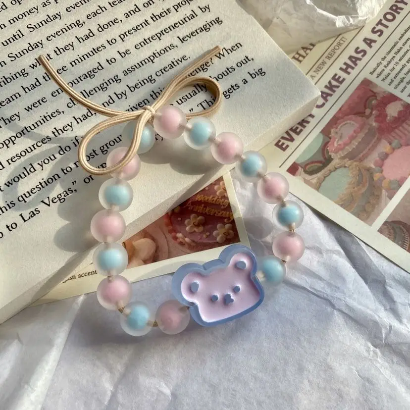 Эластичные очаровательные браслеты для телефона, роскошные украшения, милые Мультяшные браслеты с медведем, женские модные браслеты-манже... 
Эластичные очаровательные браслеты для телефона, роскошные украшения, милые Мультяшные браслеты с медведем, женские модные браслеты-манже...