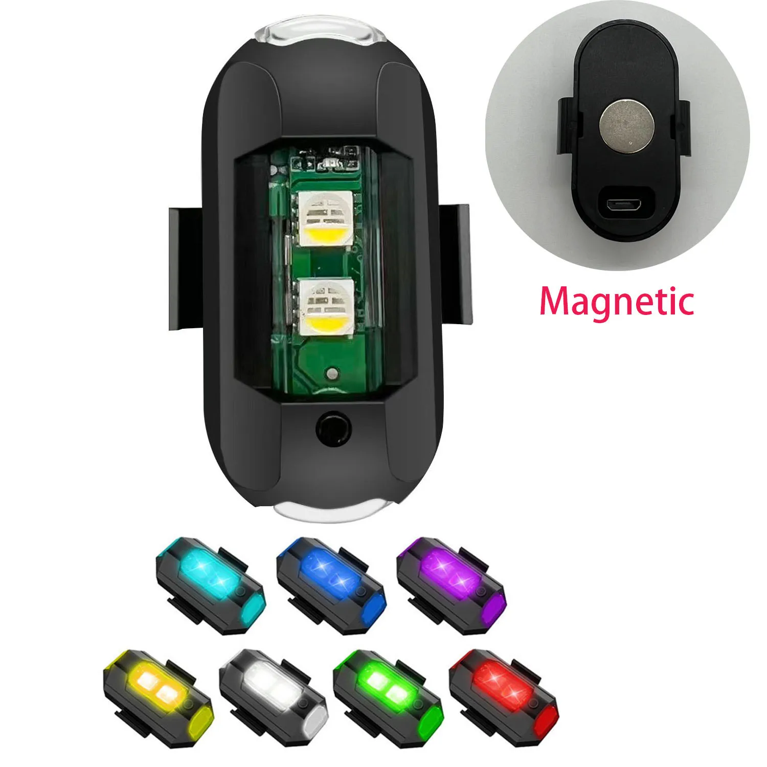 Motorcycle Magnetic LED Strobe Light Anti-collision Warning Mini Signal Light 7 Colors Turn Indicator
Motorcycle Magnetic LED Strobe Light Anti-collision Warning Mini Signal Light 7 Colors Turn Indicator
