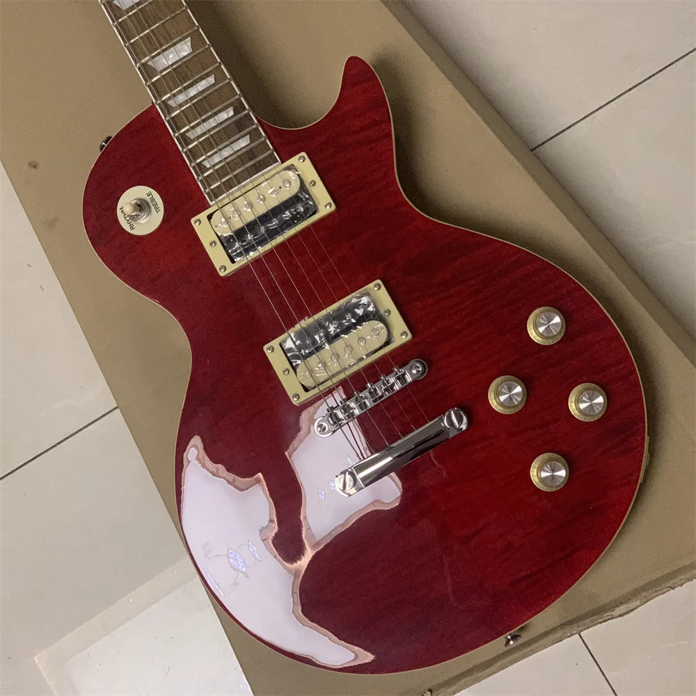 Красная электрическая гитара Slash, тигр, палисандр, верхняя Зебра, пикапы, внешний вид, бесплатная доставка, гитары
Красная электрическая гитара Slash, тигр, палисандр, верхняя Зебра, пикапы, внешний вид, бесплатная доставка, гитары