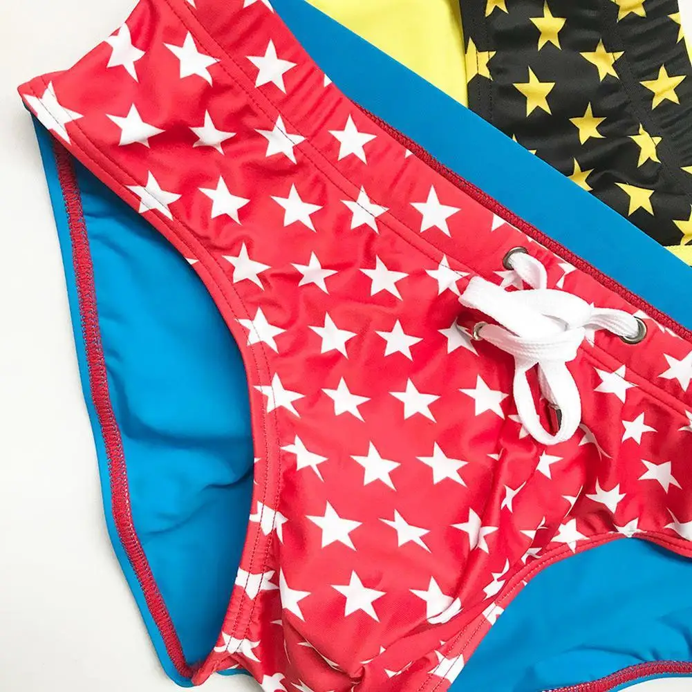 Men Swimwear Briefs Underwear Summer Beach Drawstring Star Print Swimming Pants Swim Briefs Spa Swimming Briefs Swimming Trunks
Men Swimwear Briefs Underwear Summer Beach Drawstring Star Print Swimming Pants Swim Briefs Spa Swimming Briefs Swimming Trunks
