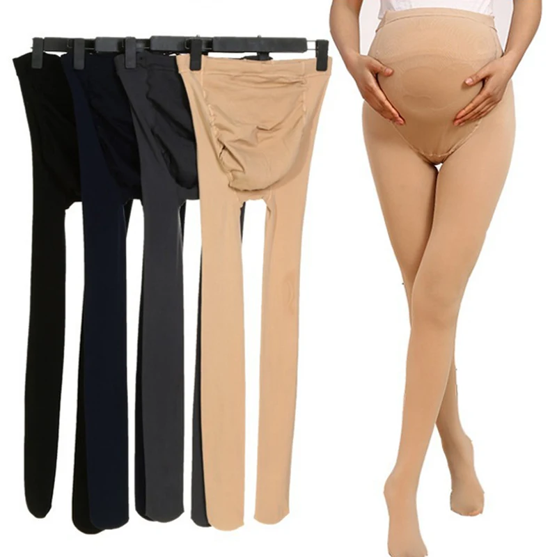 

2023 Emotion Moms Stockings 120D Pregnant Hosiery Thin Plus Size Tights Fertilizer to Increase Crotch Pantyhose Anti-off Silk