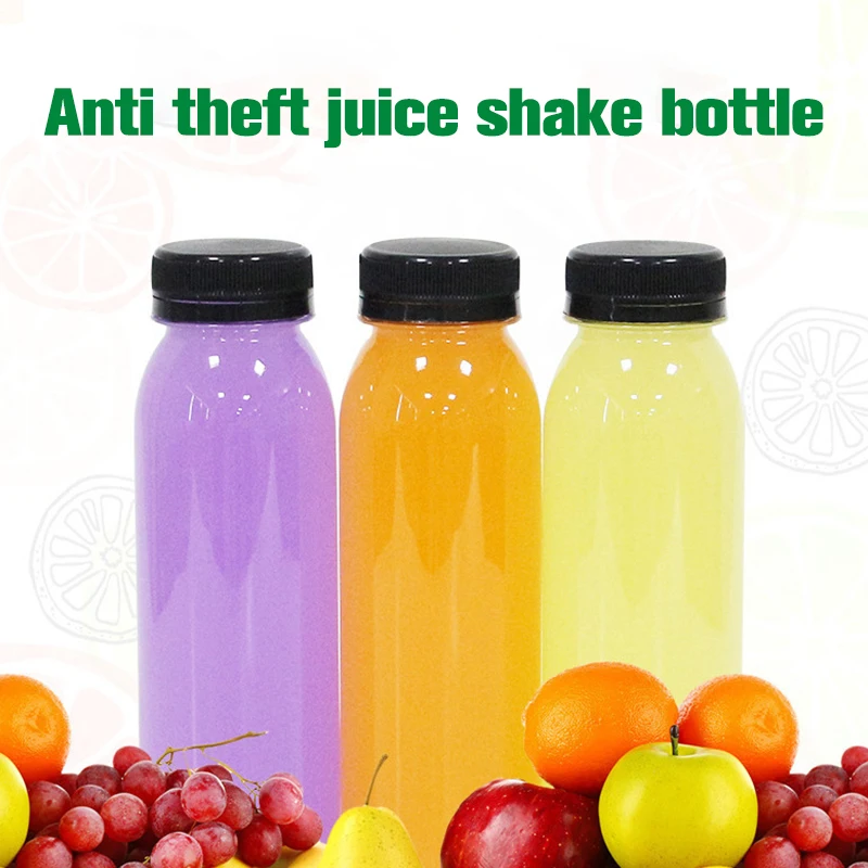 

1PC 250ml Empty Beverage Drink Bottle PET Clear Storage Containers Juice Bottles With Lids For Juice Milk Fruit Plastic Bottle