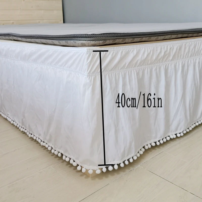Bed Skirt White Wrap Around Elastic Bed Shirts Without Bed Surface Bed Skirts Twin/Full/Queen/King Home Hotel Use 1PC
Bed Skirt White Wrap Around Elastic Bed Shirts Without Bed Surface Bed Skirts Twin/Full/Queen/King Home Hotel Use 1PC