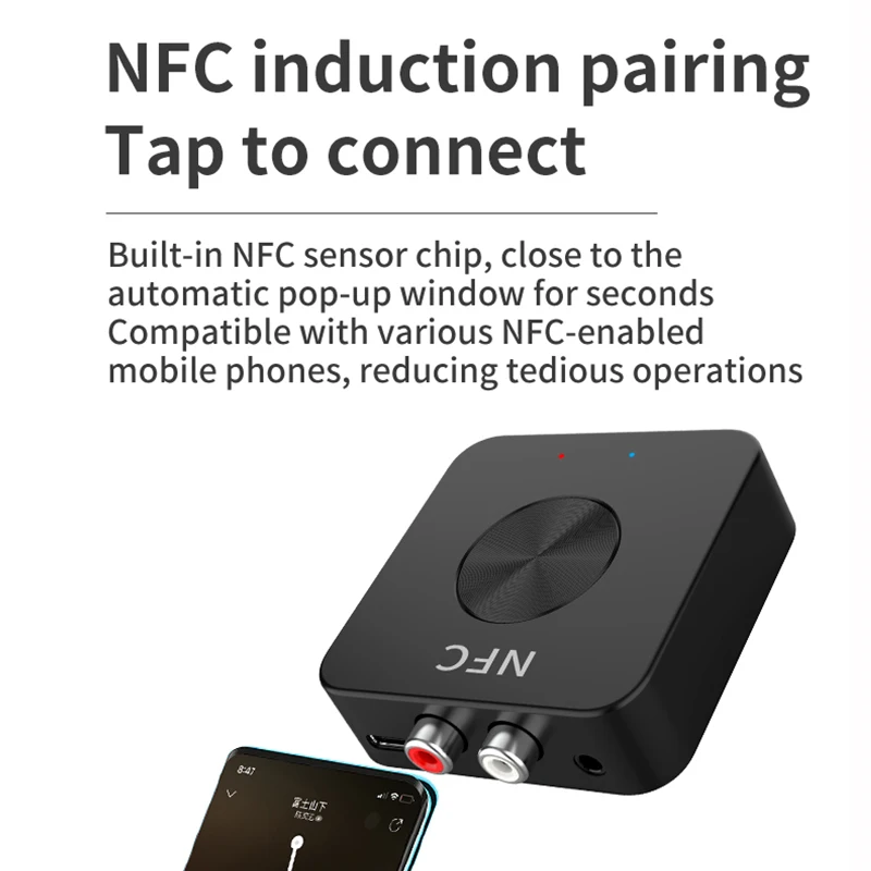 Bluetooth 5 0 аудио RCA приемник передатчик TF карта AptX 3 мм разъем Aux NFC стерео