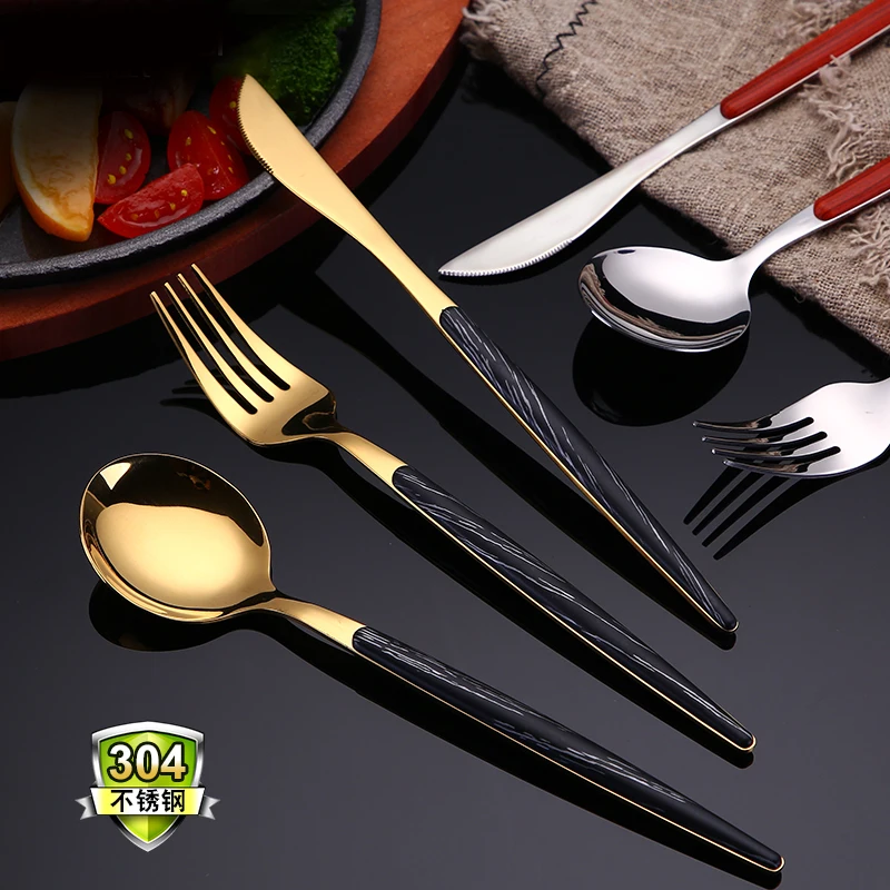 Portable Luxury Cutlery Set Fork Spoon Knife Reusable European Style Cutlery Set Stainless Steel Servies Dining Tableware 50
Portable Luxury Cutlery Set Fork Spoon Knife Reusable European Style Cutlery Set Stainless Steel Servies Dining Tableware 50