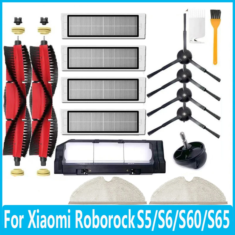 Запчасти для Xiaomi Roborock S6 S60 S65 S5 MAX T6 Tanos, основная и боковая щетки, фильтр НЕРА, насадка на швабру
Запчасти для Xiaomi Roborock S6 S60 S65 S5 MAX T6 Tanos, основная и боковая щетки, фильтр НЕРА, насадка на швабру
