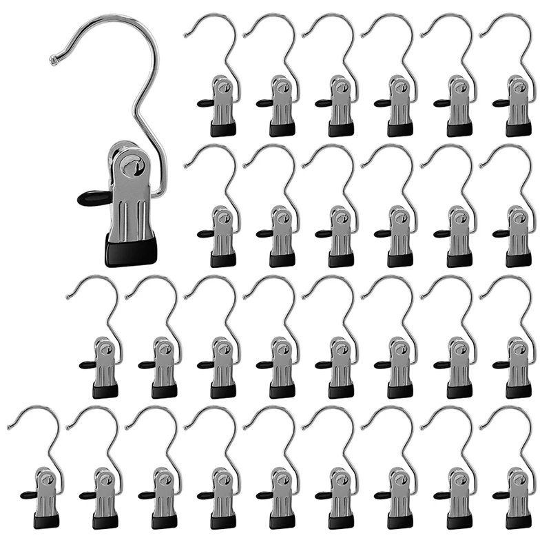 30Pcs Laundry Hooks Boot Clips,Portable Hanging Pins, Stainless Steel Heavyduty Closet Organizer Hangers, Travel Hangers
30Pcs Laundry Hooks Boot Clips,Portable Hanging Pins, Stainless Steel Heavyduty Closet Organizer Hangers, Travel Hangers