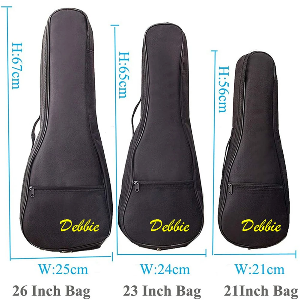 21/23/26 Inch Ukulele Bag Padded Zipper Pockets Black Adjustable Strap Backpacks Case Thickened Storage Oxford-Cloth With Handle
21/23/26 Inch Ukulele Bag Padded Zipper Pockets Black Adjustable Strap Backpacks Case Thickened Storage Oxford-Cloth With Handle