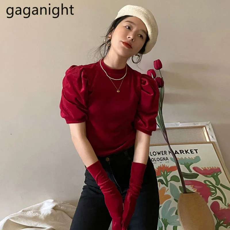 Gaganight женская рубашка с воротником-стойкой, свободная рубашка с пышными рукавами и коротким рукавом, новинка весны 2022, корейский Шикарный ре...
Gaganight женская рубашка с воротником-стойкой, свободная рубашка с пышными рукавами и коротким рукавом, новинка весны 2022, корейский Шикарный ре...