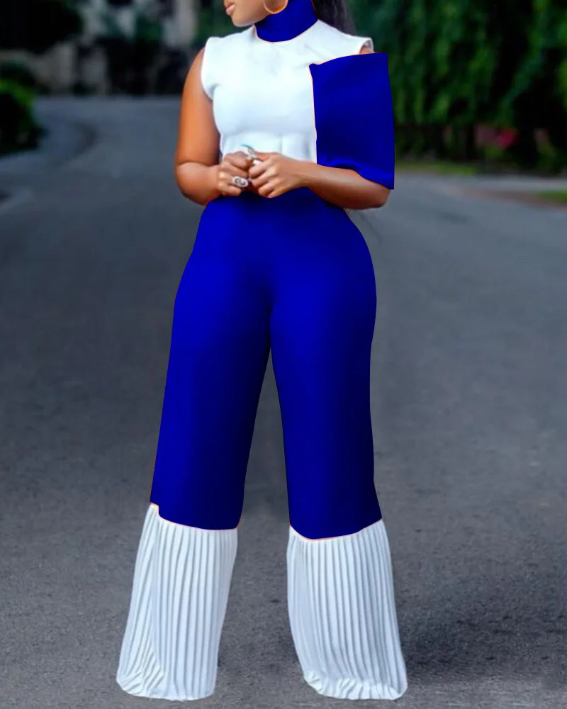 2022 Fashion Jumpsuits For WomenPatchwork Contrast Summer Contrast Wide Leg Pants Women's Jumpsuit
2022 Fashion Jumpsuits For WomenPatchwork Contrast Summer Contrast Wide Leg Pants Women's Jumpsuit