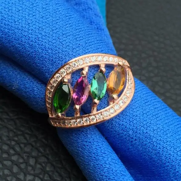 [MeiBaPJ Natural Tourmaline Gemstone Fashion Colorful Stone Flower Ring for Women Real 925 Sterling Silver Charm Fine Jewelry
[MeiBaPJ Natural Tourmaline Gemstone Fashion Colorful Stone Flower Ring for Women Real 925 Sterling Silver Charm Fine Jewelry