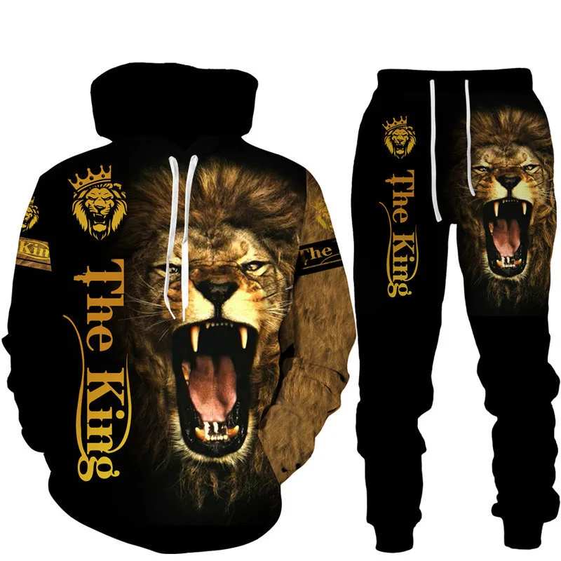 Autumn Winter 3D The Lion King Printed Long Sleeve Men's Clothing Suit Men's Hooded Sweater Set Men's Sportswear Tracksuit
Autumn Winter 3D The Lion King Printed Long Sleeve Men's Clothing Suit Men's Hooded Sweater Set Men's Sportswear Tracksuit