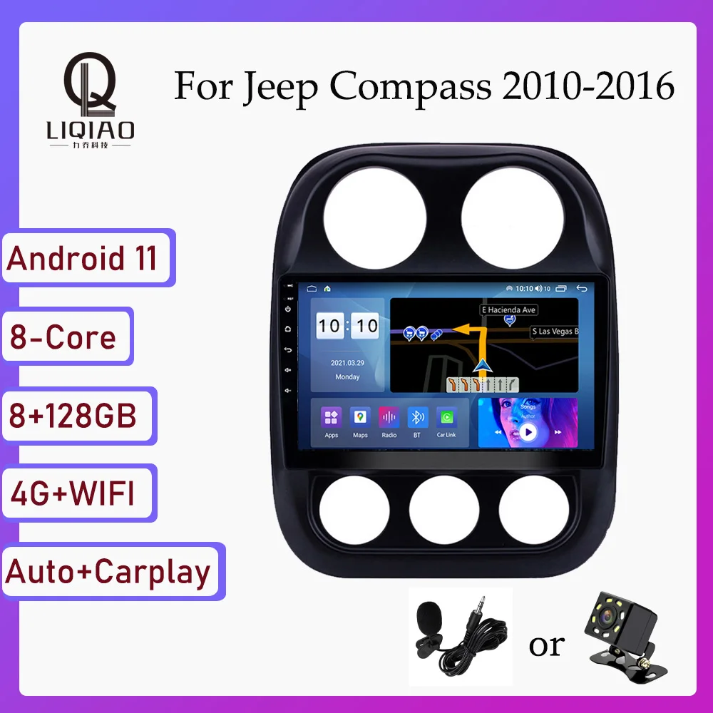 2din Car Multimedia Video Player For Jeep Compass 2010-2016 Android 11 Navigation GPS QLED 1280*720P Touchscreen Bluetooth FM AM
2din Car Multimedia Video Player For Jeep Compass 2010-2016 Android 11 Navigation GPS QLED 1280*720P Touchscreen Bluetooth FM AM