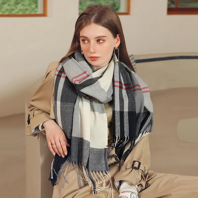 Fashion Plaid Classical Design Imitated Cashmere Thick Warm Long Women Winter Scarf Pashmina With Tassel
Fashion Plaid Classical Design Imitated Cashmere Thick Warm Long Women Winter Scarf Pashmina With Tassel