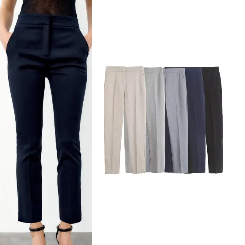 RDMQ 2023 Women Fashion Front Pockets Office Wear Jogger Pants Vintage Mid-Rise With Elastic Waist Female Ankle Trousers Mujer
RDMQ 2023 Women Fashion Front Pockets Office Wear Jogger Pants Vintage Mid-Rise With Elastic Waist Female Ankle Trousers Mujer