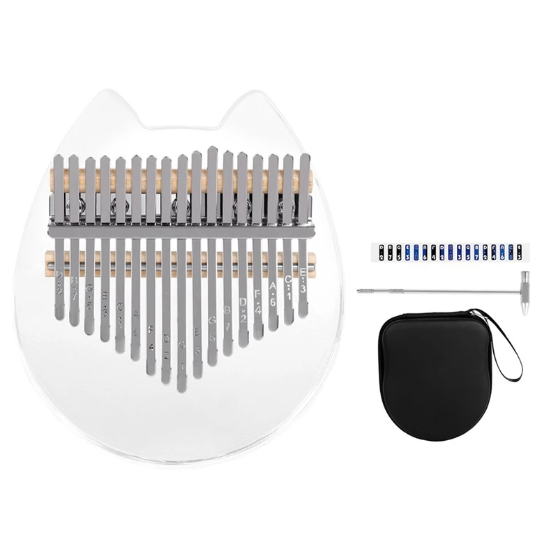 1Set Crystal Transparent Thumb Piano Acrylic 17-Tone Finger Piano Beginner Plucked Instrument Musical Instrument
1Set Crystal Transparent Thumb Piano Acrylic 17-Tone Finger Piano Beginner Plucked Instrument Musical Instrument