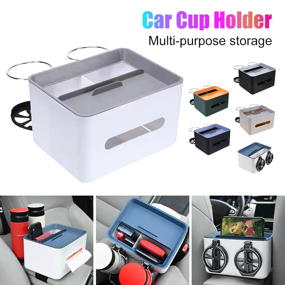 Car Armrest Storage Box with 2 Folding Cup Holder Tissue Holder Multifunction Seat Console Water Cup Storage Interior Organizer
Car Armrest Storage Box with 2 Folding Cup Holder Tissue Holder Multifunction Seat Console Water Cup Storage Interior Organizer