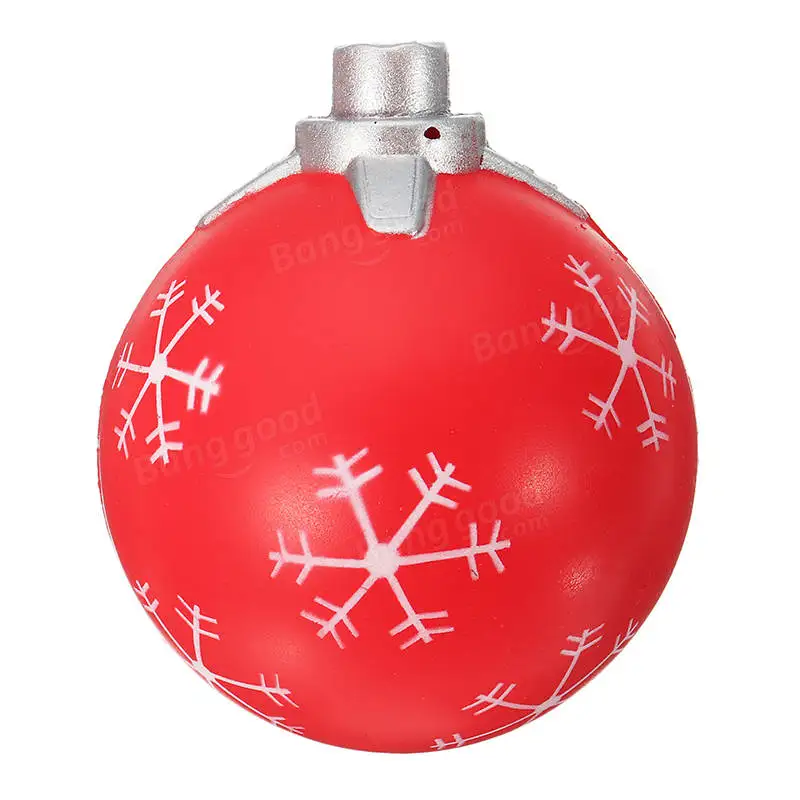 

PU Cartoon Christmas Balls Squeeze Toys 9.5cm Squishy Toys Slow Rising with Packaging Collection Gift Soft Stress Relief Toy
