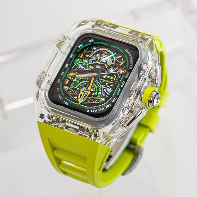 Новый обновленный прозрачный мод для Apple Watch Band 44 мм 45 мм, модифицированный комплект ремешков для фторруглеродных ремешков, женский ремешок для часов 8 7 6 5 4 SE
Новый обновленный прозрачный мод для Apple Watch Band 44 мм 45 мм, модифицированный комплект ремешков для фторруглеродных ремешков, женский ремешок для часов 8 7 6 5 4 SE