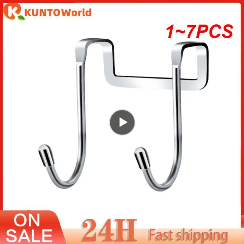 1~7PCS Stainless Steel S-Hook Wall Mounted Free Punching Double Hook Design Kitchen K Door Back Hanging Hooks Without Trace
1~7PCS Stainless Steel S-Hook Wall Mounted Free Punching Double Hook Design Kitchen K Door Back Hanging Hooks Without Trace
