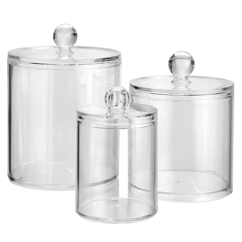 Cotton Swab Holder 3 pcs Cosmetic Storage Organizer Acrylic Makeup Brush Container Jewelry Round Box Storage Container
Cotton Swab Holder 3 pcs Cosmetic Storage Organizer Acrylic Makeup Brush Container Jewelry Round Box Storage Container