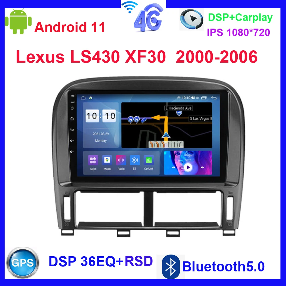 Автомагнитола на Android 11, мультимедийный проигрыватель для Lexus LS430 XF30 LS 430 2000-2006 с GPS и Навигатором для Toyota celyor XF30, Carplay
Автомагнитола на Android 11, мультимедийный проигрыватель для Lexus LS430 XF30 LS 430 2000-2006 с GPS и Навигатором для Toyota celyor XF30, Carplay