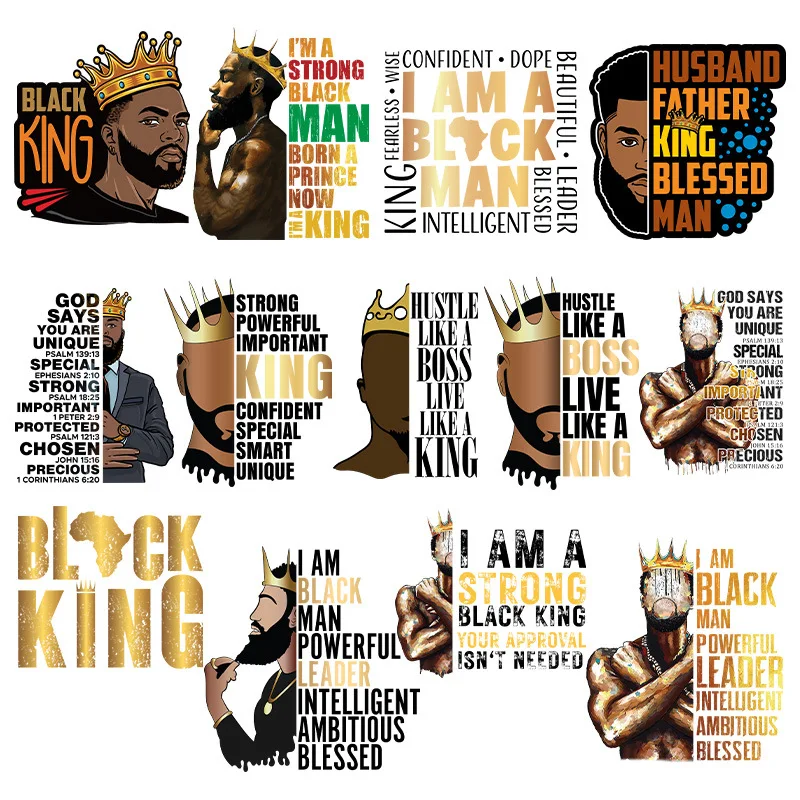 King Patch For Men Clothing Black Men Thermal Sticker Diy Washable Heat Transfer Patches Iron On Decals For Male T-shirt Sticker
King Patch For Men Clothing Black Men Thermal Sticker Diy Washable Heat Transfer Patches Iron On Decals For Male T-shirt Sticker