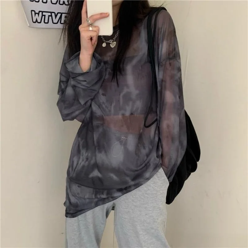 T-shirt Women Tie Dye Long Sleeve Ladies Spring Loose High Street Stylish Thin Leisure Minimalist Harajuku Ins Comfortable Chic
T-shirt Women Tie Dye Long Sleeve Ladies Spring Loose High Street Stylish Thin Leisure Minimalist Harajuku Ins Comfortable Chic