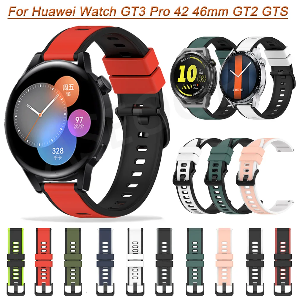 

20 22mm Smart Watch Band For Amazfit GTS 4 Silicone Wrist Strap For Xiaomi Huami Amazfit GTR 42 47mm GTR2 GTS2 Bip U/S Bracelet