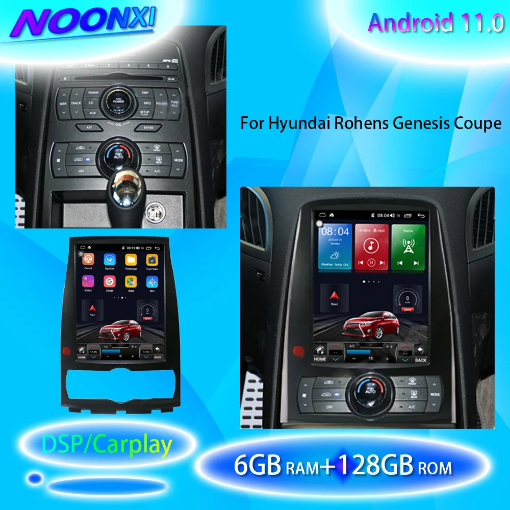 Автомагнитола для Hyundai Rohens Genesis Coupe, стерео, мультимедийный плеер, GPS-навигация, 2 Din, DVD, головное устройство DSP IPS 6G + 128G Android11
Автомагнитола для Hyundai Rohens Genesis Coupe, стерео, мультимедийный плеер, GPS-навигация, 2 Din, DVD, головное устройство DSP IPS 6G + 128G Android11