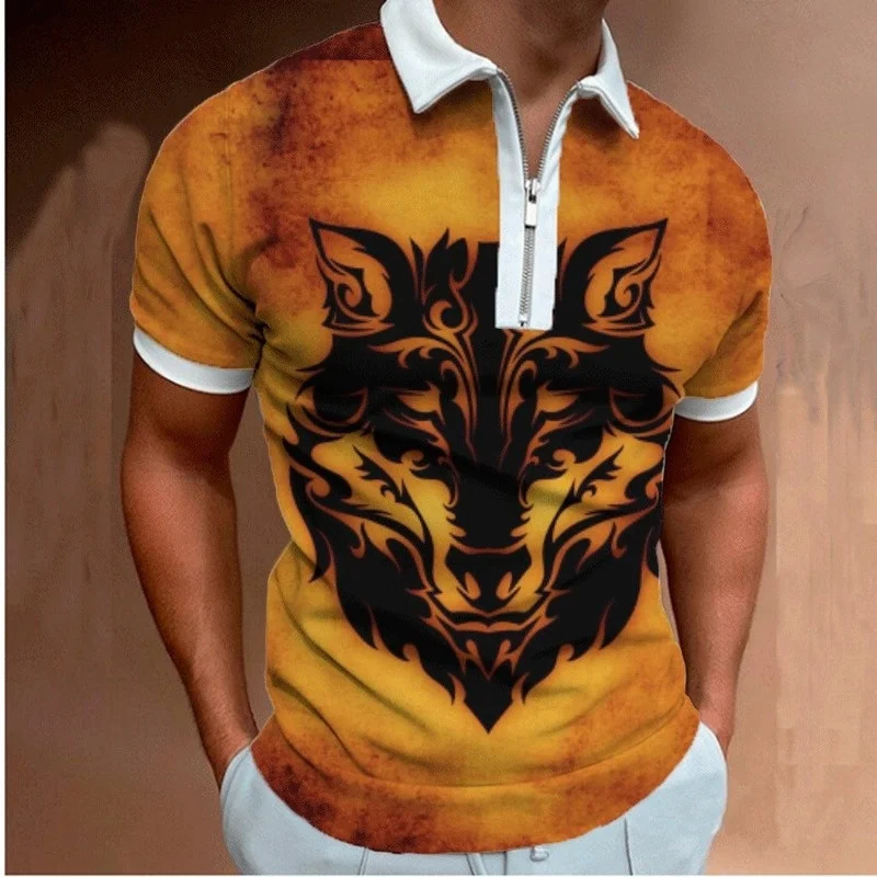 2022 New Summer Men Polo Shirts Print Casual Short Sleeve Mens Shirts Turn-Down Collar Zipper Polo Shirt
2022 New Summer Men Polo Shirts Print Casual Short Sleeve Mens Shirts Turn-Down Collar Zipper Polo Shirt