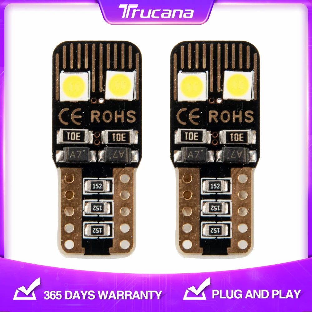 Trucana 2PCS T10 w5w Led Canbus Error Free Car Interior Bulb White 3030 4SMD LED 12V Car Side Wedge Light White Lamp Bulb
Trucana 2PCS T10 w5w Led Canbus Error Free Car Interior Bulb White 3030 4SMD LED 12V Car Side Wedge Light White Lamp Bulb