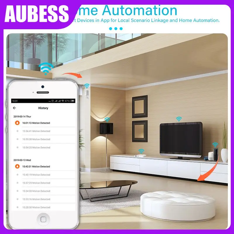 7 M Motion Detector Alarm Pushes Rotatable Foot Stand Motion Sensor Voltage Monitoring Long Standby Smart Home Battery Powered
7 M Motion Detector Alarm Pushes Rotatable Foot Stand Motion Sensor Voltage Monitoring Long Standby Smart Home Battery Powered
