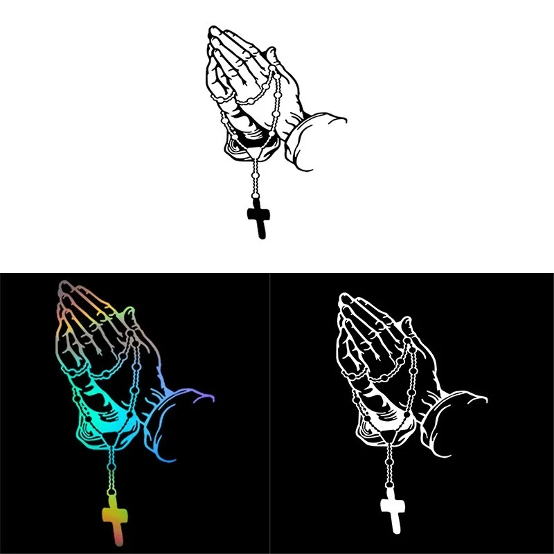 Car Laser Sticker Pearl Prayer Gesture God Jesus Christ Auto Body Bumper Car Window Motorcycle Vinyl Decal Stickers Decoration
Car Laser Sticker Pearl Prayer Gesture God Jesus Christ Auto Body Bumper Car Window Motorcycle Vinyl Decal Stickers Decoration