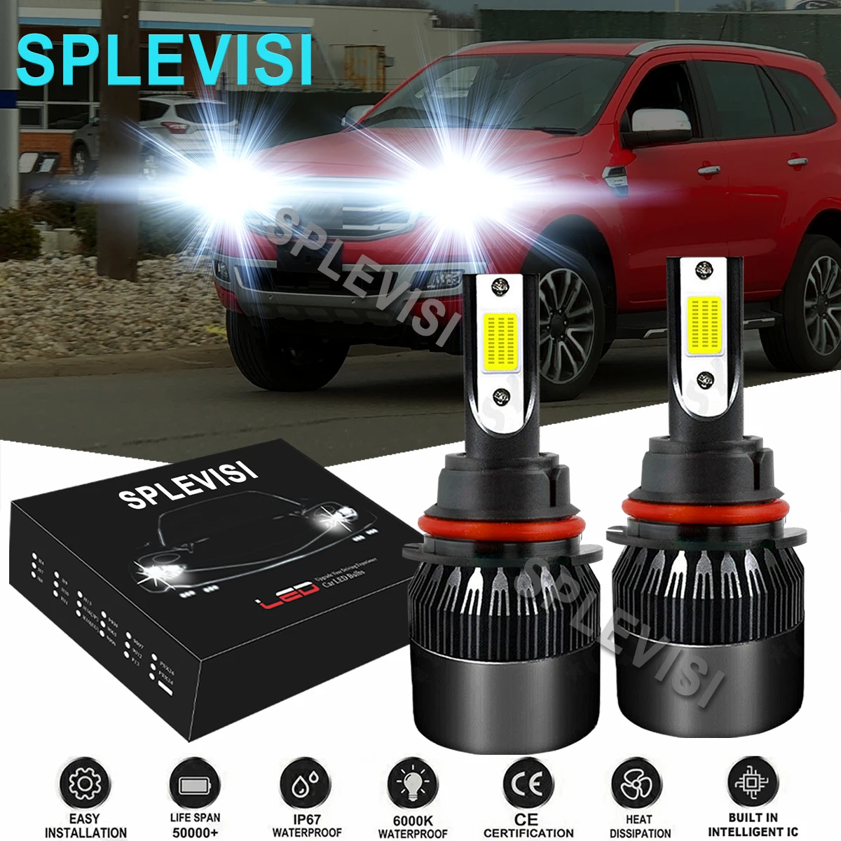 2x LED Headlights High Low Beam 6000K White For Ford ESCORT 1991-1996 Ford Taurus 1990-1991 FORD Crown Victoria 1998 1999-2011
2x LED Headlights High Low Beam 6000K White For Ford ESCORT 1991-1996 Ford Taurus 1990-1991 FORD Crown Victoria 1998 1999-2011